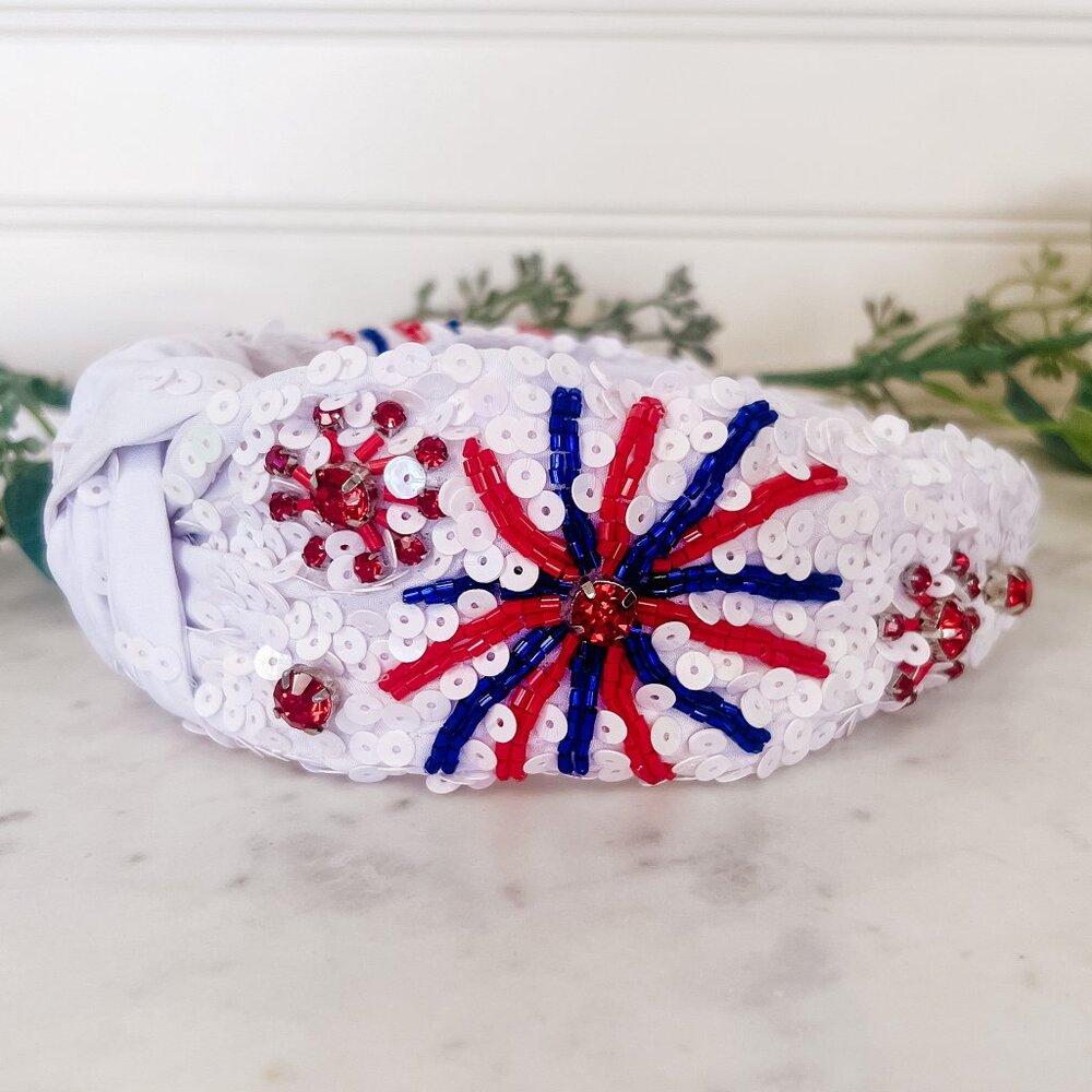 Beaded Firework Knot Headband